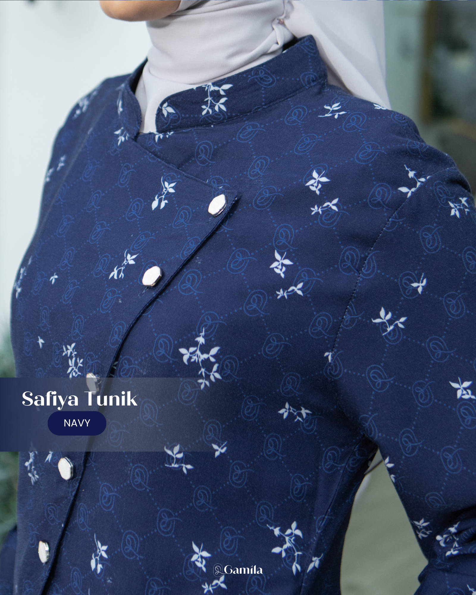 Safiya Tunik - Navy view 5