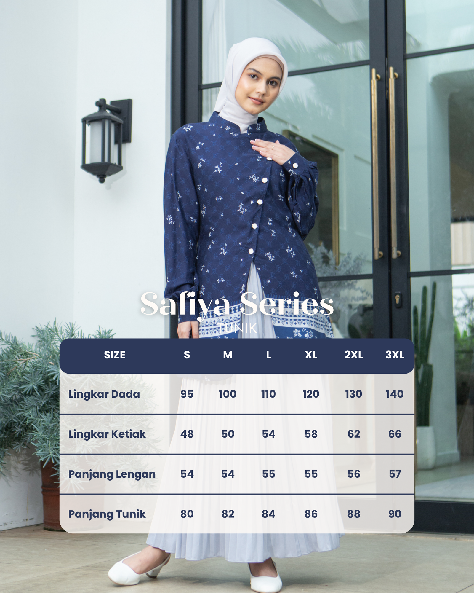 Safiya Tunik - Navy view 6