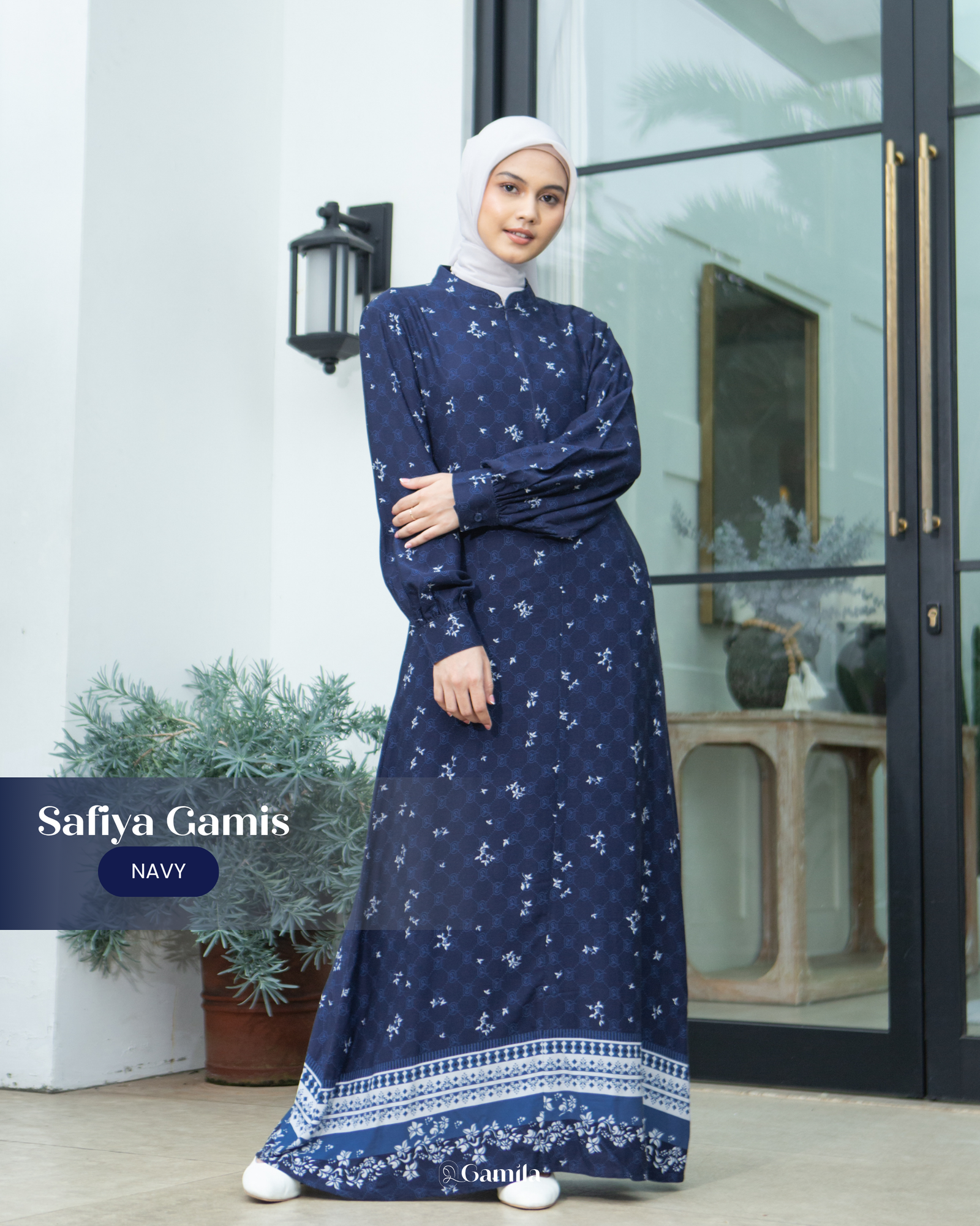 Safiya Gamis - Navy view 2