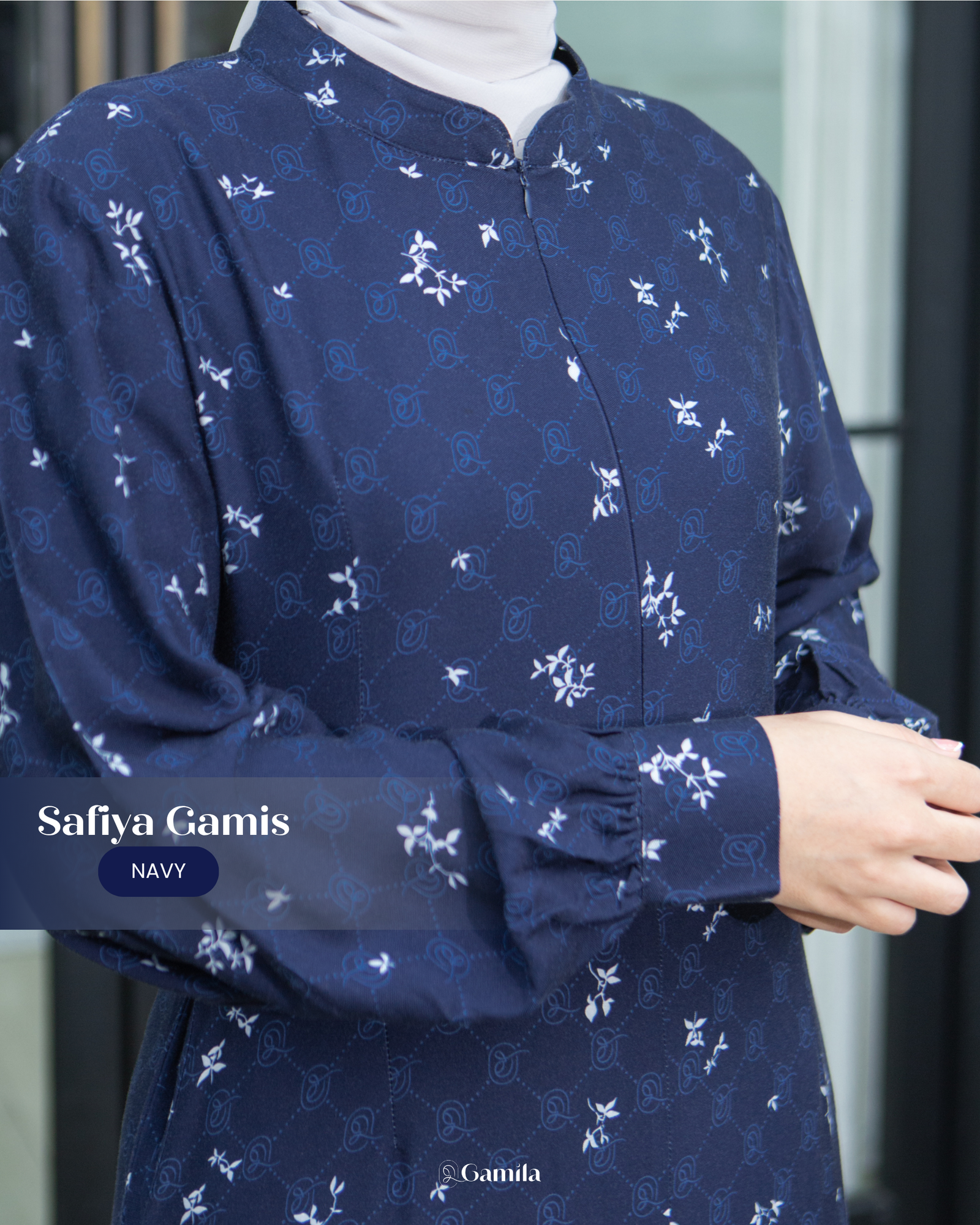 Safiya Gamis - Navy view 3