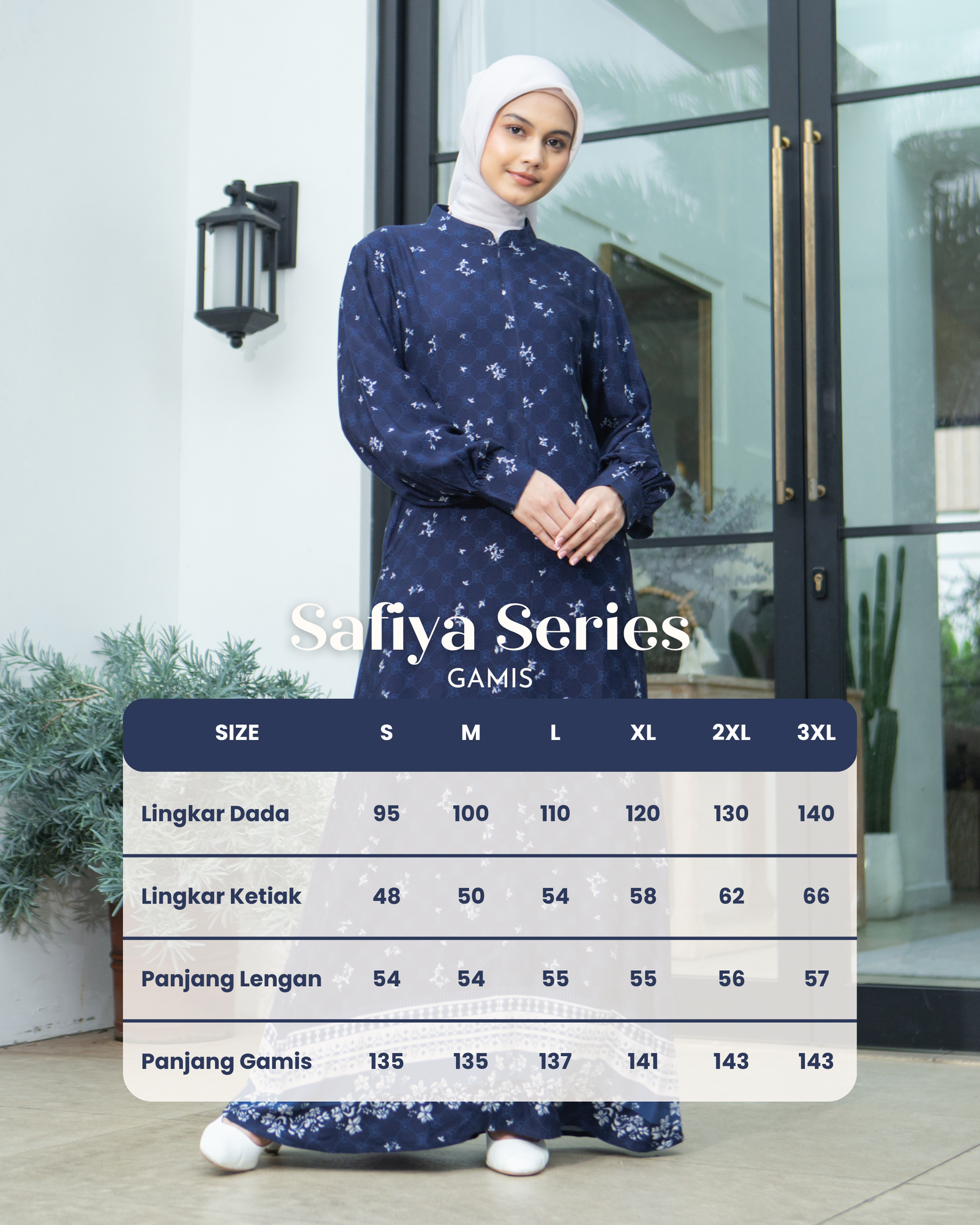 Safiya Gamis - Navy view 5