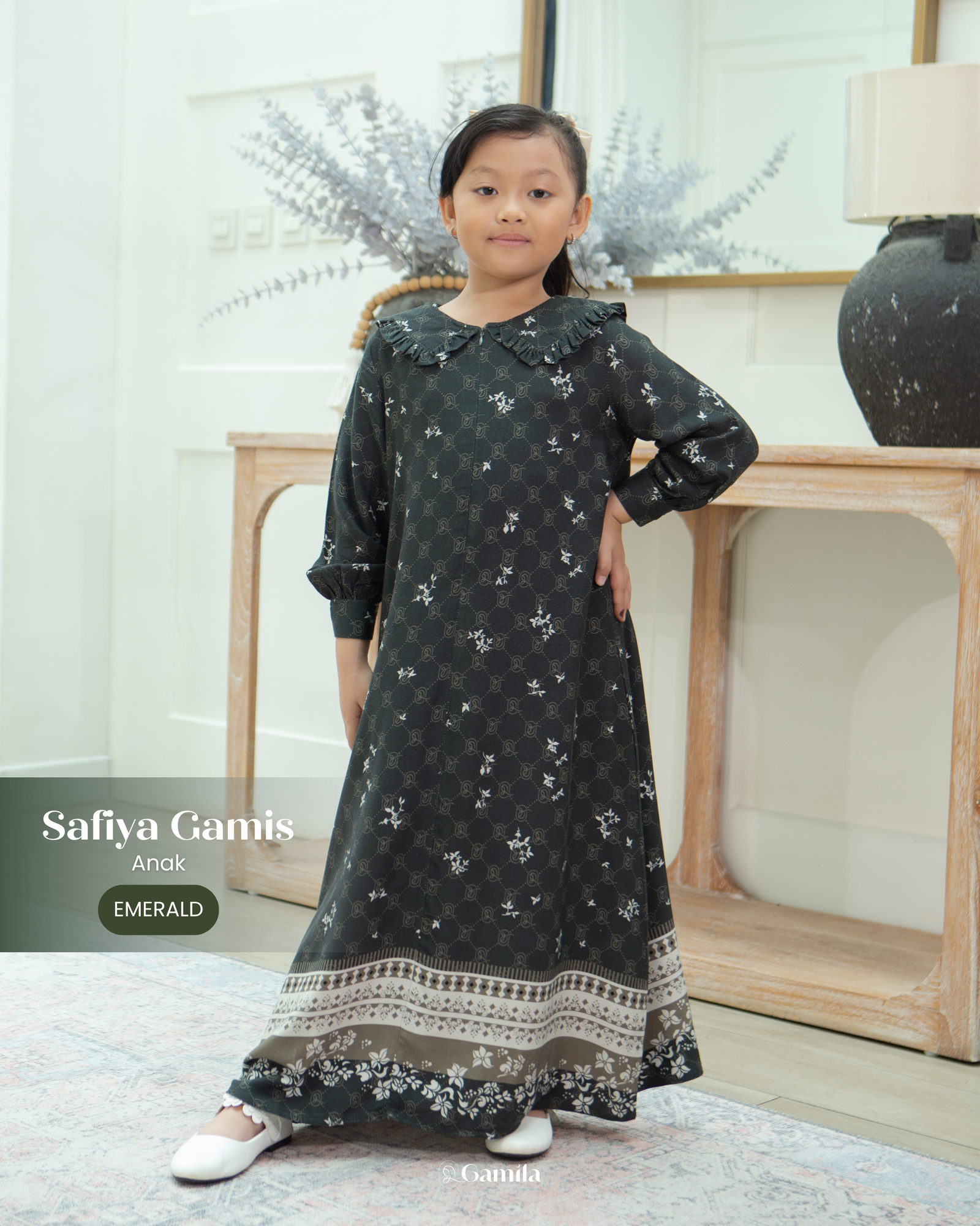 Safiya Gamis Anak - Emerald view 2