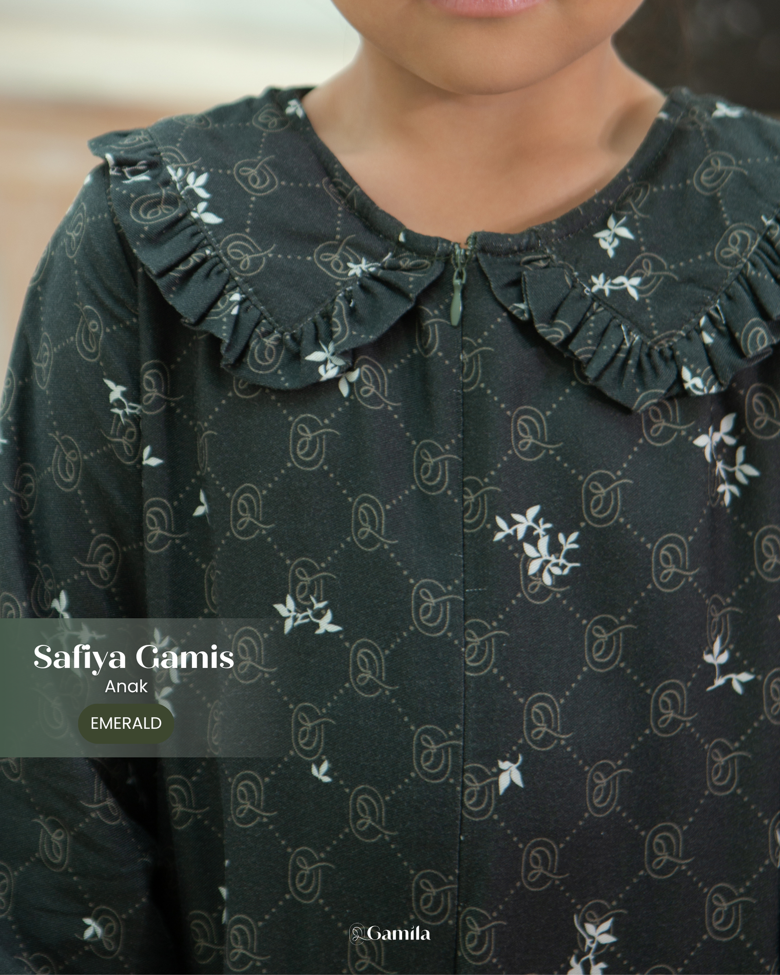 Safiya Gamis Anak - Emerald view 5