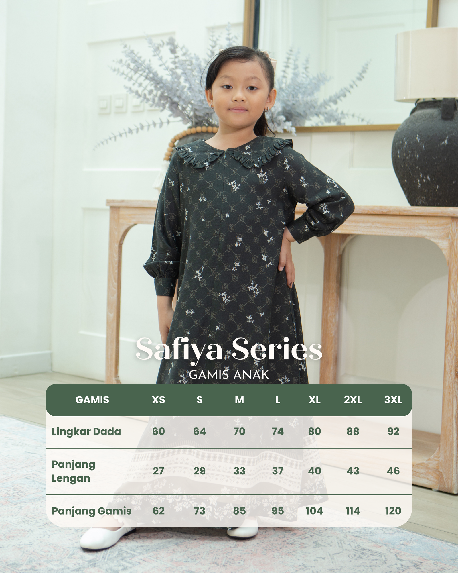 Safiya Gamis Anak - Emerald view 6