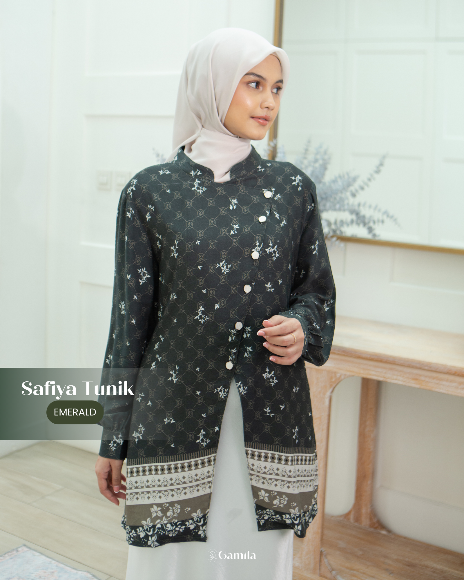 Safiya Tunik - Emerald view 3