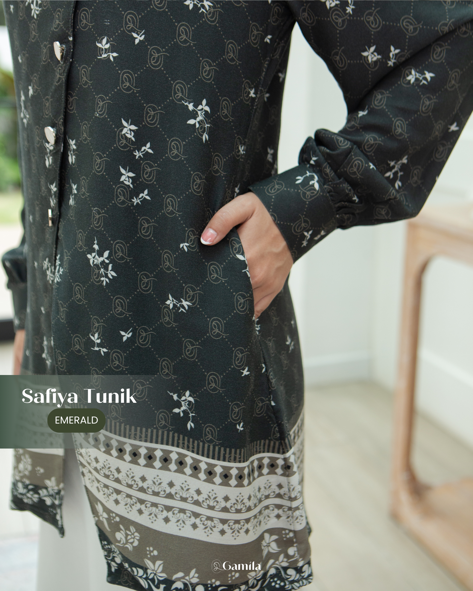 Safiya Tunik - Emerald view 5