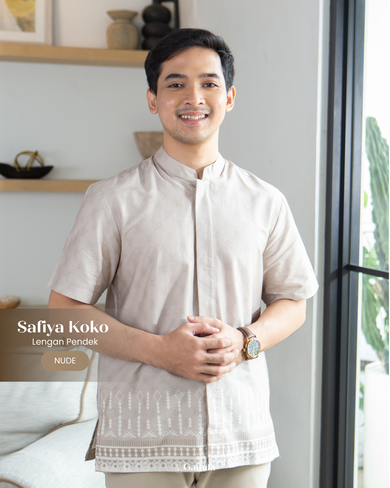 Safiya Koko Lengan Pendek - Nude view 3