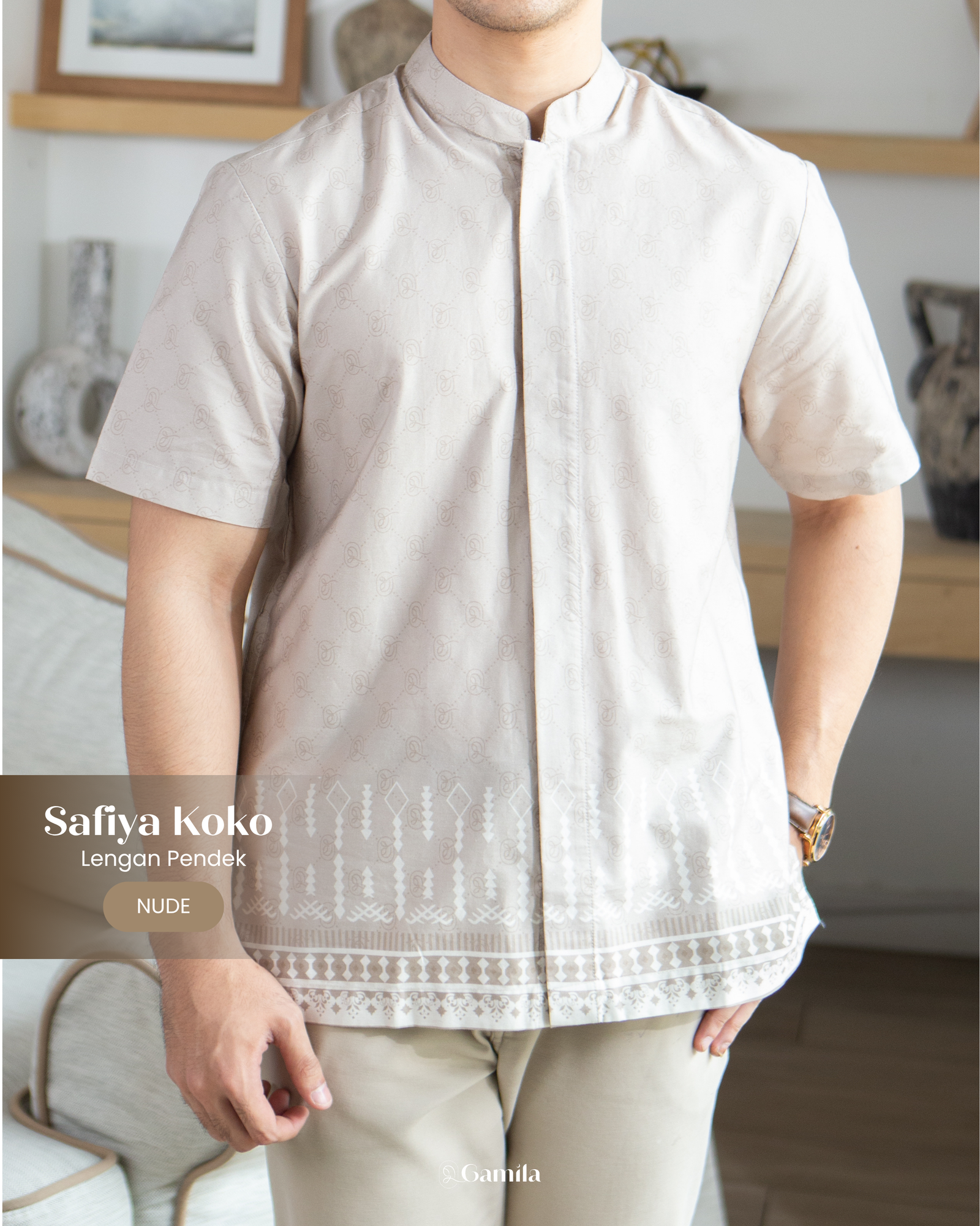 Safiya Koko Lengan Pendek - Nude view 4