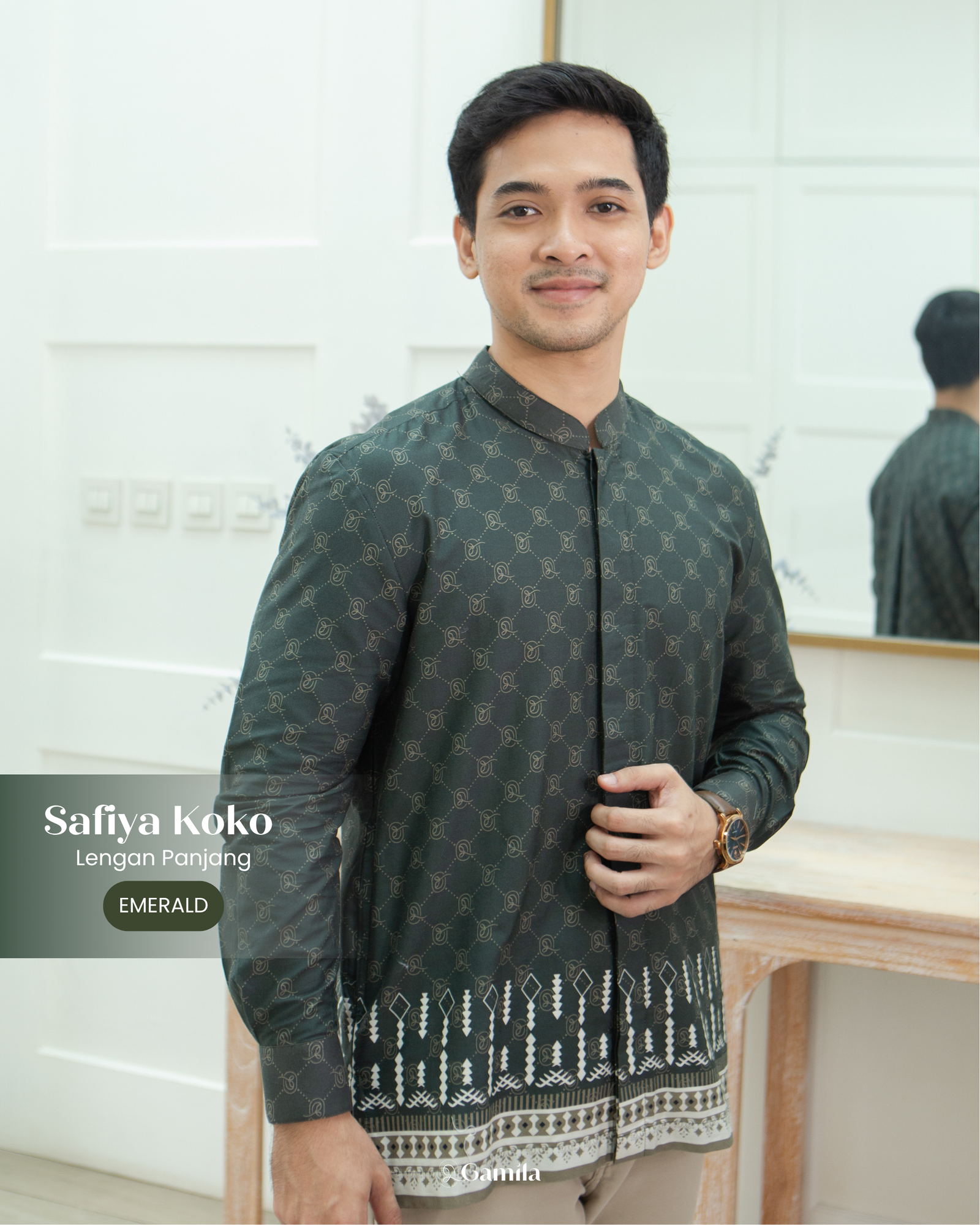 Safiya Koko Lengan Panjang - Emerald view 2