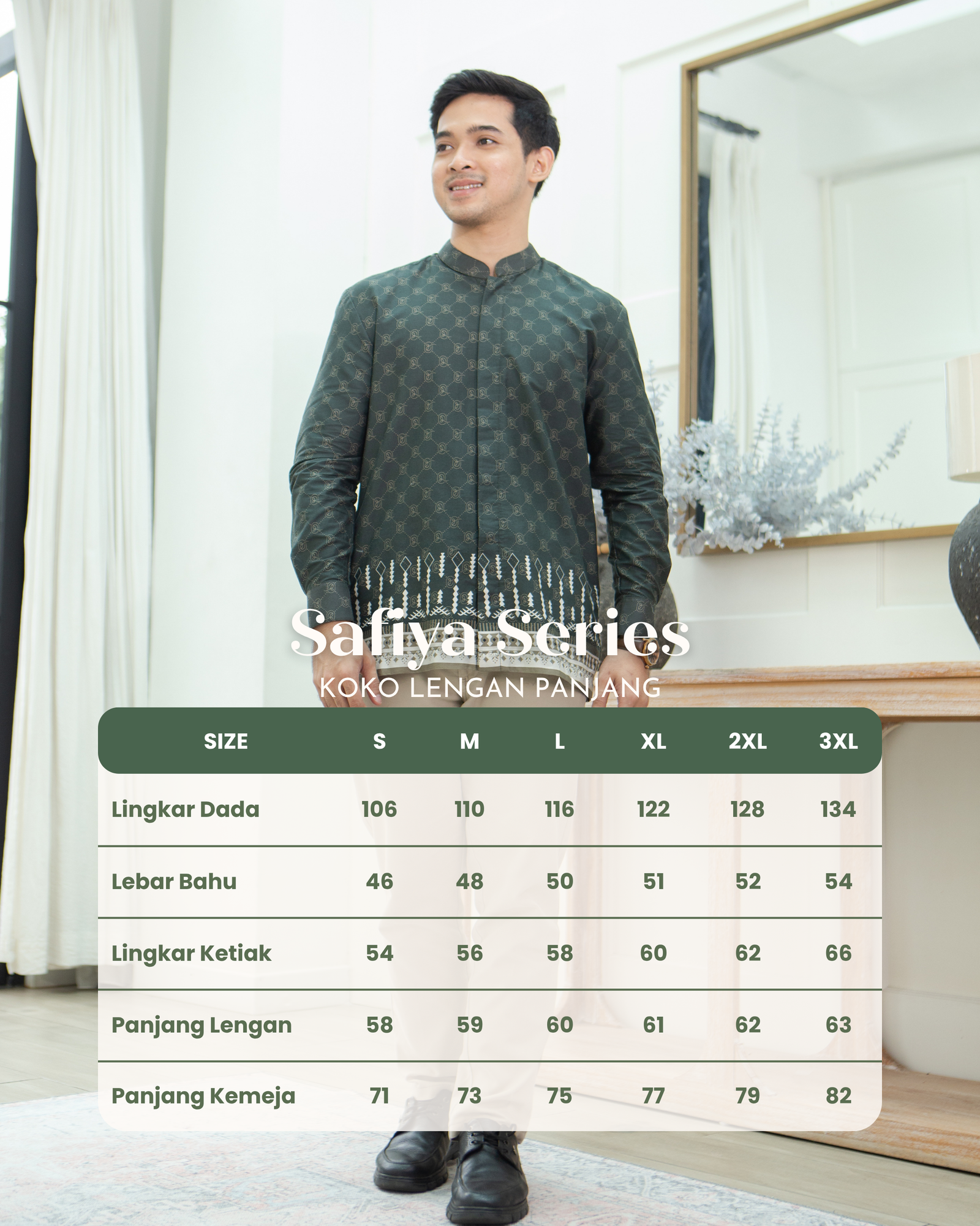 Safiya Koko Lengan Panjang - Emerald view 5